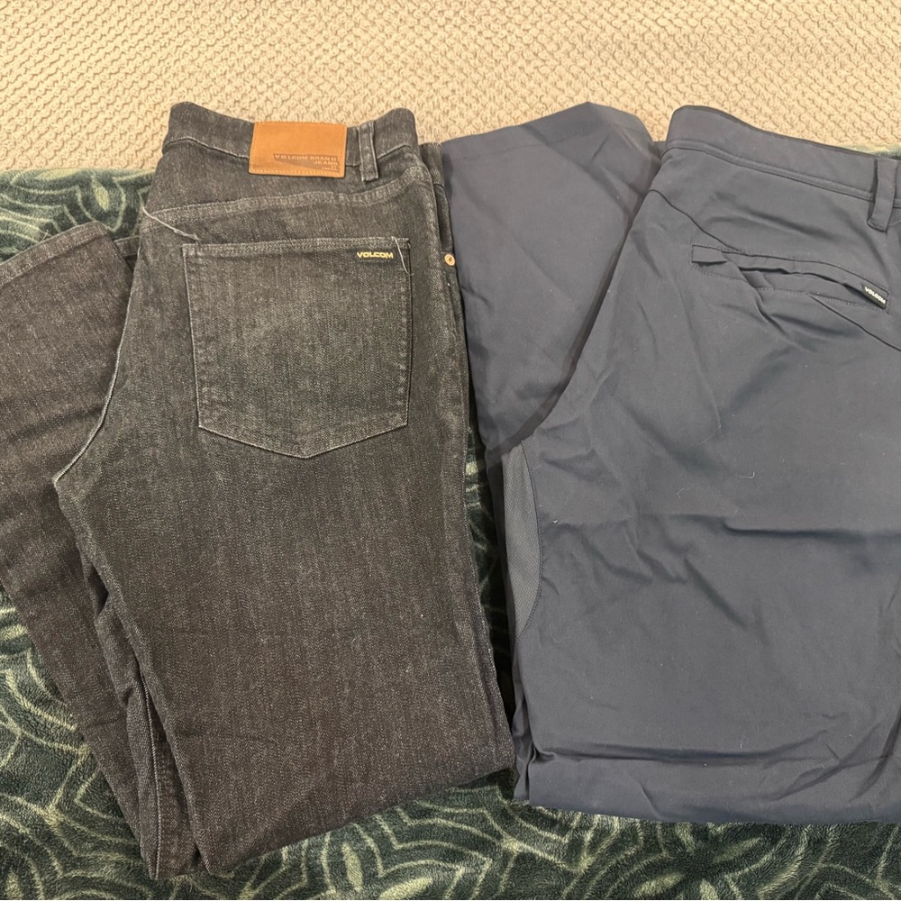 Volcom Black and Gray Men's Pants